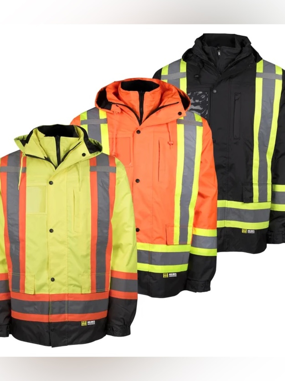 Holmes Workwear 7-in-1 High-visibility Jacket / All Seasons Workwear Coat